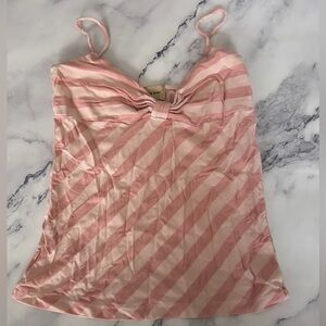 Ella Moss v-neck spaghetti strap striped tank top